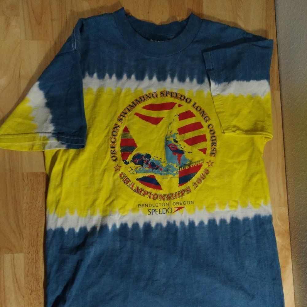 Vintage Speedo Long Course Championships 2000 Tie Dye T-Shirt